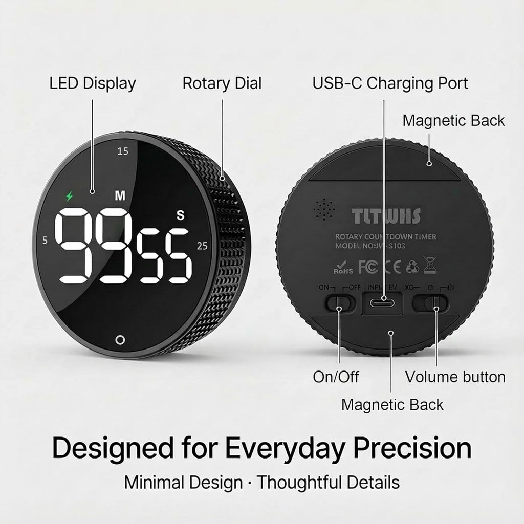 Magnetic Countdown Timer (Rechargeable)