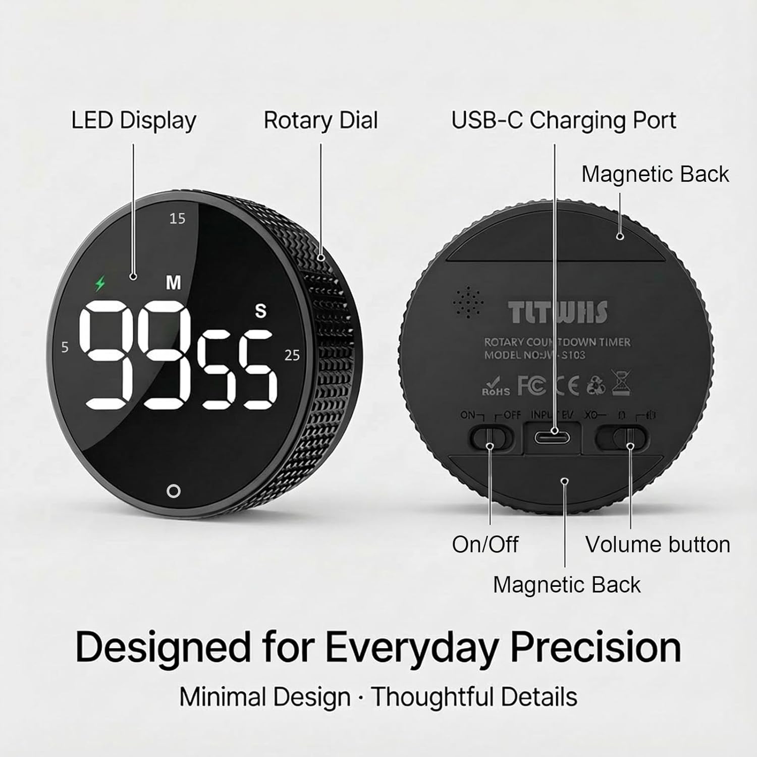 Magnetic Countdown Timer (Rechargeable)